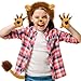 Lion Costume for Adults Lion Ears Headband Tail Nose Bowtie Gloves Halloween Animal Cosplay Party Supplies