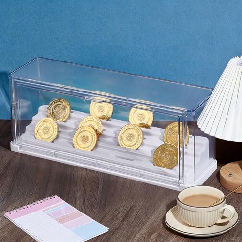 Caja acrílica para exhibir monedas y medallas 12x3.6x4.7 in miniatura 4