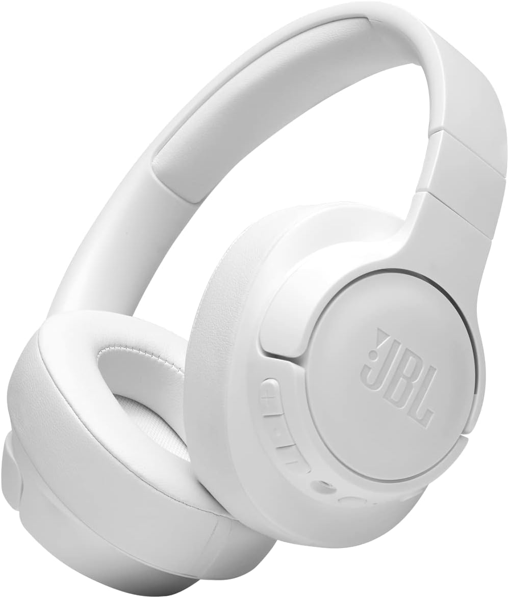 JBL Tune 760BT Wireless Over-Ear NC Headphones, Powerful Pure Bass Sound, ANC + Ambient Aware, 50H Battery, Hands-Free Call, Voice Assistant, Fast Pair - White, JBLT760NCWHT