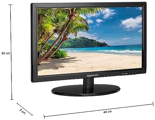 Image of amazon basics 18.5 Inch HD LED Backlit LCD Computer Monitor, Slim Design,1366 x 768 Pixels, 200 Nits with VGA Connectivity, 16.7 M Colors, 5 MS Response Time