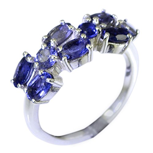 Bague iolite naturelle argent ovale le cadeau idéal pour marquer un moment unique