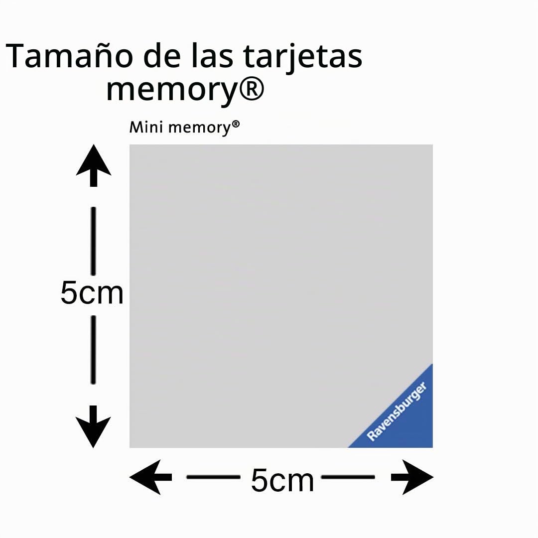 Ravensburger - Mini Memory: Princesas Disney, Juego de Mesa, Juego de Mesa Niños 3 años o más, Juegos Educativos, Juegos de Memoria, 2-6 Jugadores, 48 Cartas