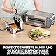 Ninja Foodi 3-in-1 Toaster, Elektrogrill mit Deckel, Panini-Presse mit Flip-Design, 7 Kochfunktionen, 7 Toastlinien, Backblech und Krümelschale, Edelstahl, ST202EU