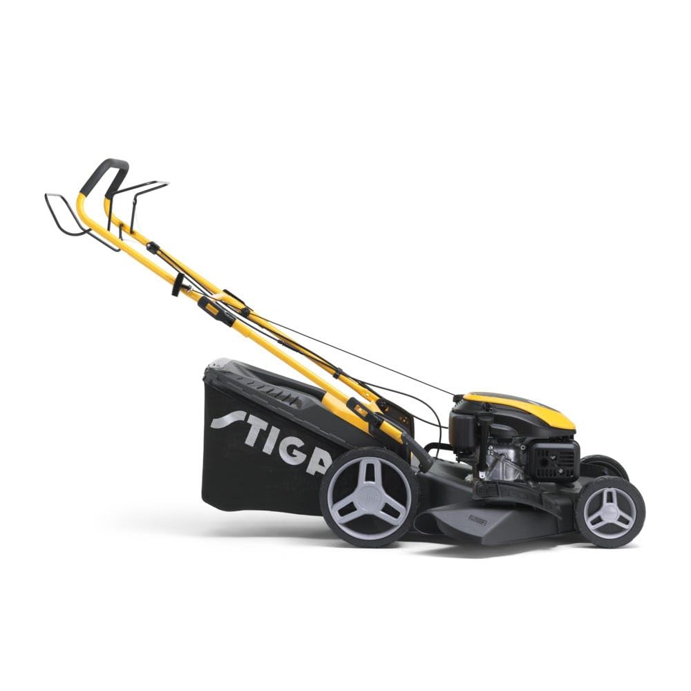 STIGA Combi 53 SQ Tosaerba a Benzina Semovente, 166 cc, 51 cm, Sacco 60 L – Mulching Integrato, Regol. centralizzata 6 pos. – Prati fino a 1.800 m²