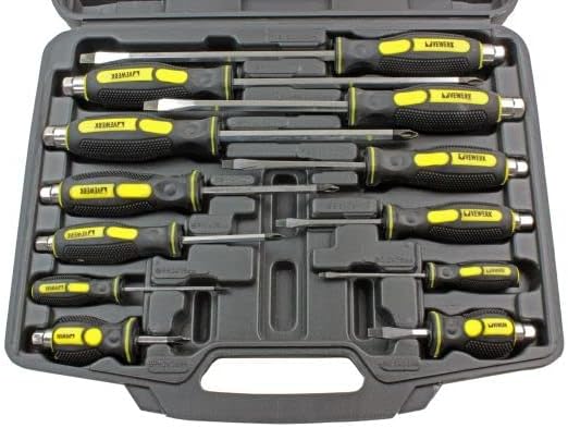 Vewerk12pc Philips/Flat Slotted Head Go Through Screwdriver Set Go Thru 1589