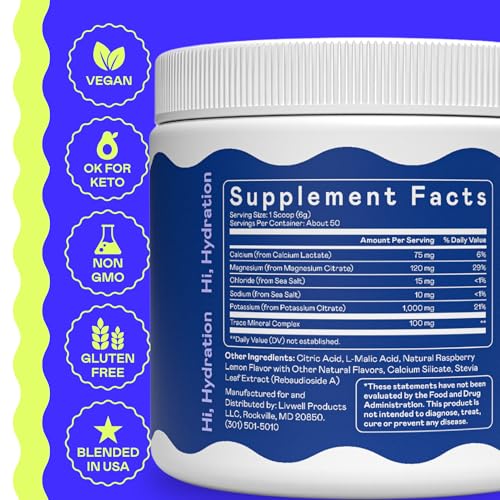 Image of Hi-Lyte Keto K1000 Electrolyte Powder | Raspberry Lemon | Hydration Supplement Drink Mix | Boost Energy & Beat Leg Cramps | No Sugar, No Maltodextrin | 50 Servings