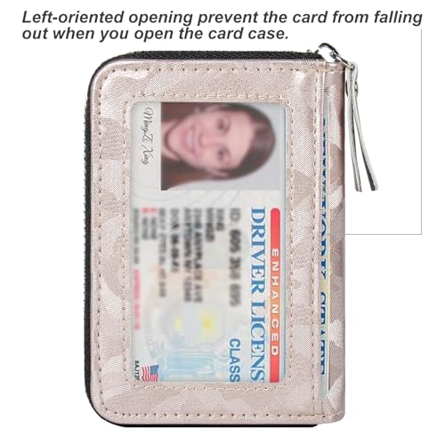 Image of Credit Card Wallet, RFID Card Case Wallet, Zipper Card Cases Holder for Men Women, RFID Blocking, KeyChain Wallet, Compact Size Card Organizer Case for Women