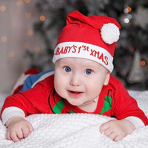 Unisex Toddler Baby Santa Hat - Soft Cotton Xmas Beanie Hat For 0-12 Months3