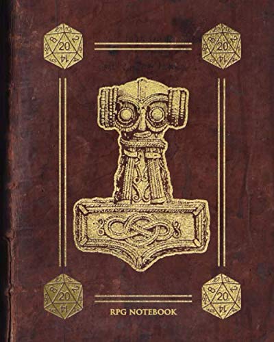 RPG Notebook: 200 Pages 8x10" | Mixed Paper Styles: Ruled, Grid, Hex and Dotted | Campaign Journal & Encounter Planner