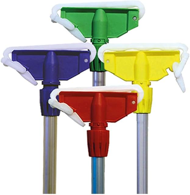 Ramon Hygiene Aluminium Handle with Fitted Kentucky Mop Holder, For Use with Kentucky Mops, Yellow, AHK135Y