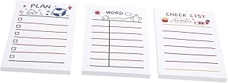HONMEET 3Pcs Bloco De Notas Mini Bloco De Notas Bloco De Notas De Escritório Bloco De Notas De Planejamento Bloco De Notas Para Lista De Compras Prêmios Para Nomeação Bloco De Notas Bloco