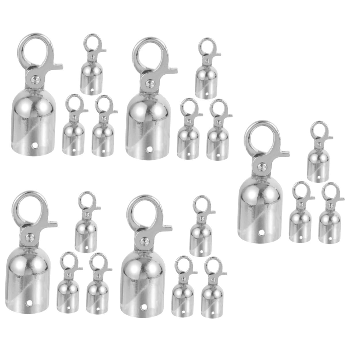 20pcs Rope End Stopper Cord Lock Snap Hook for Banister Rails and Hanging Ropes Cord End Caps for Easy Installation and Stylish Decor for Welcome