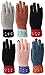 Women's Fleece Lined Acrylic Magic Glove with Touchscreen Technology 6 Pair (2 Tone Studs)