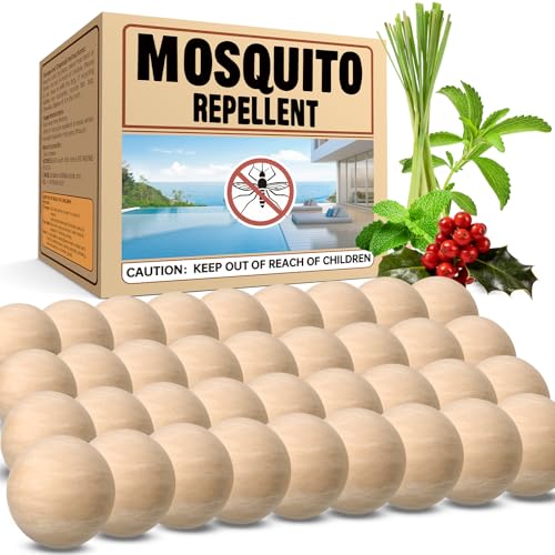 Mosquito Repellent 36 Balls for Patio, Natural Mosquito Repellent Indoor & Outdoor Use, Mosquito...