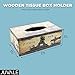 Paris Design Rectangular Tissue Box Wood Cover Holder, 10 x 6 x 4 inches