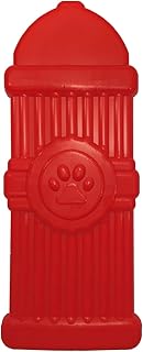 SimpleDog Doggie Dooley Fire Hydrant Heavy Duty Dog Chew Toy for Aggressive Chewers, Red, USA Made Nylon, Large, 7 inch (5001N)