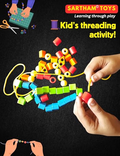 Image of SARTHAM Counting Beads, Counting Toys for Kids, Age 3+ (Multicolour) (50 Beads)