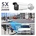 Anpviz PoE ANPR Camera, 4MP License Plate Recognition Bullet Security Camera, 5X Optical Zoom 2.7~13.5mm, 0.003Lux@F1.4, Human Vehicle Detection, Perimeter Protection, 132FT IR Night Vsion, IP67