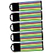 Abaodam 10sets Sticky Index Tabs Fluorescent Reading Strips for Enhanced and Visual Tracking Portable Pet Note Strips Bright Colors for Students and Readers