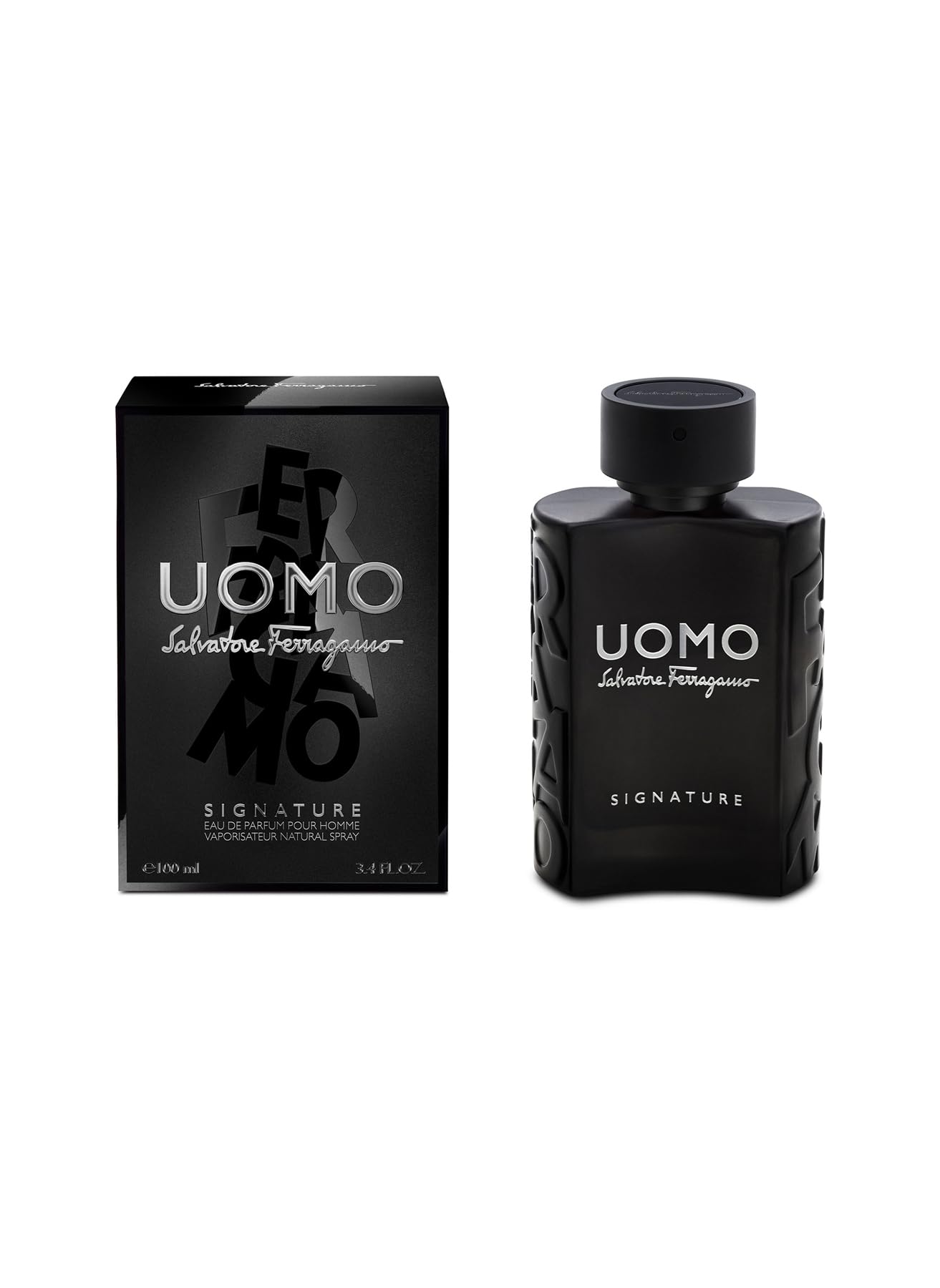 Uomo Ferragamo Signature Eau de Parfum Pour Homme, Cologne Spray for Men, 3.4 Fl. Oz.