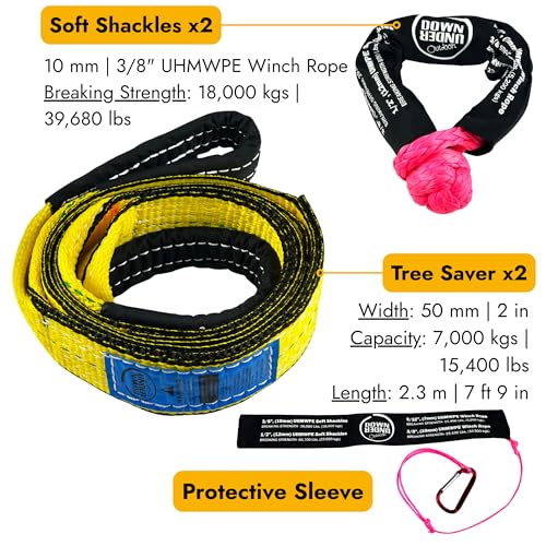 Image of DOWN UNDER OUTDOORS Deer Drag Game /Log /4x4 Recovery Kit, 650 ft of 9 /32 inch