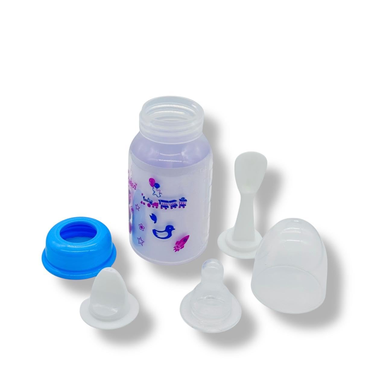 VIRTI MINI ME Baby Feeding Bottle3-125 ml Capacity | Transparent with Cap | Leak Proof & Safe Closure
