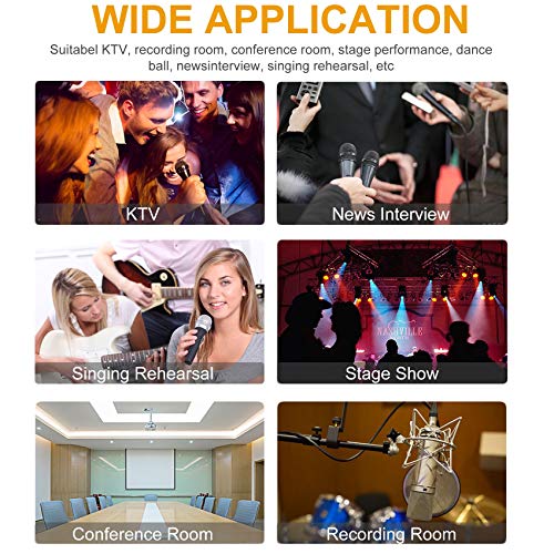 200pcs Disposable Microphone Cover, Non-Woven Elastic Band Handheld Mic Covers, Microphone Windscreen Protective Cover for KTV, Karaoke, Recording Studio, Stage Performance, News Interview (white） - Thumbnail 2