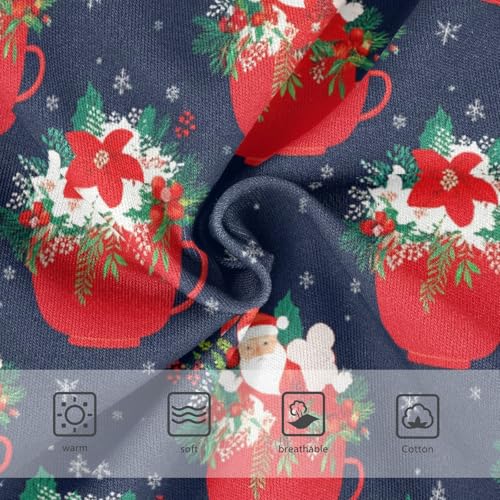 Girls' Underwear Christmas Santa Claus Flowers Floral Glass Blue Toddle Brief Panties 23035723