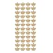 Homeford Royal Crown Rhinestone Stickers, 3/4-Inch, 48-Count (Gold)
