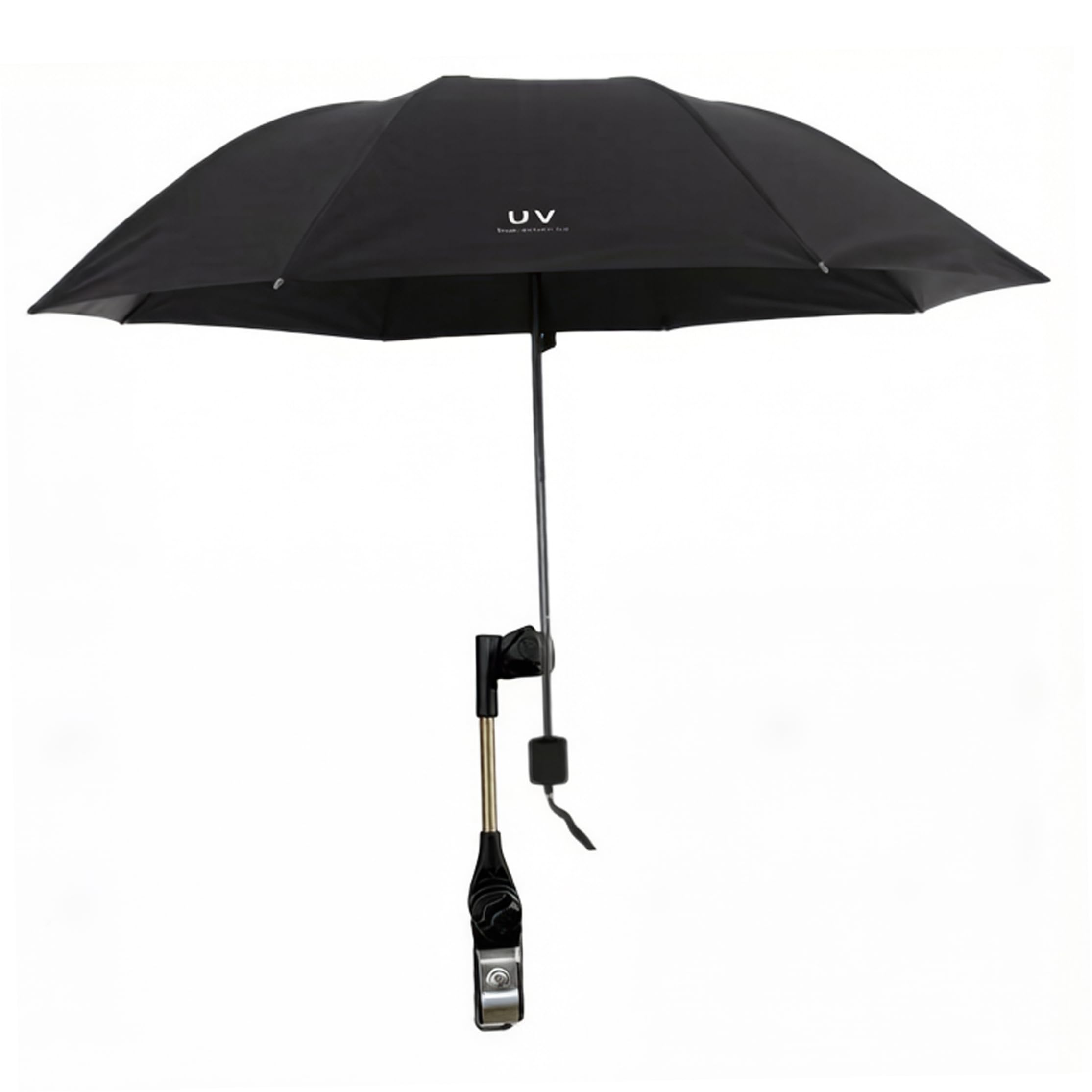 Syutokul Chair Parasol with Clamp, Adjustable Parasol for Chair Sun Shade, Chairs Umbrella with Clamp for Outdoor Beach Patio Strollers, 37.40inch, Black