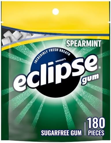 ECLIPSE Spearmint Sugar Free Minty Chewing Gum 180 ct, Bulk Pack