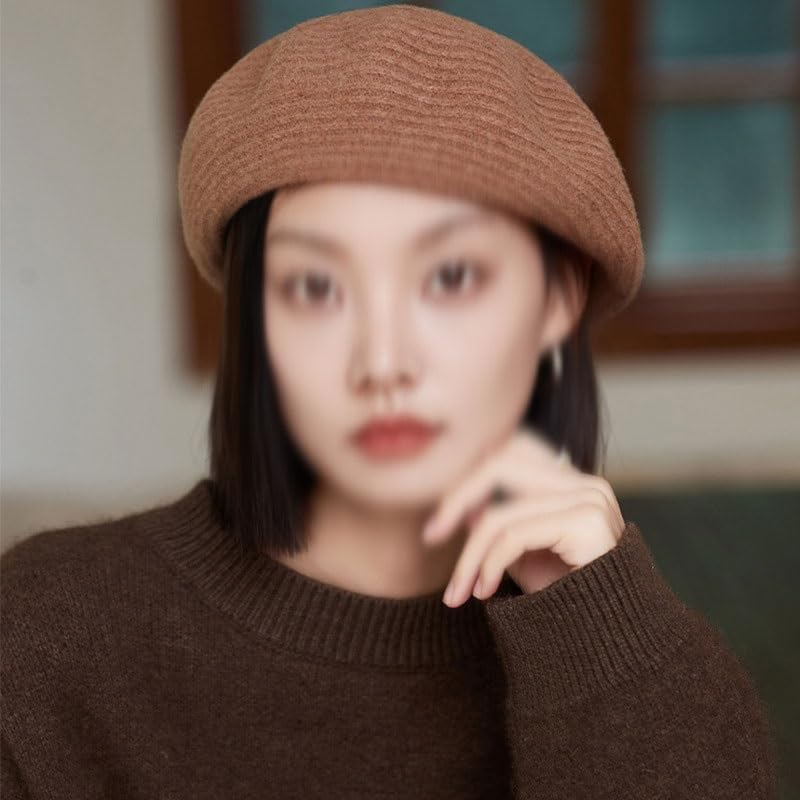 Woolen Beret British Retro Painter's Hat for Women in Winter