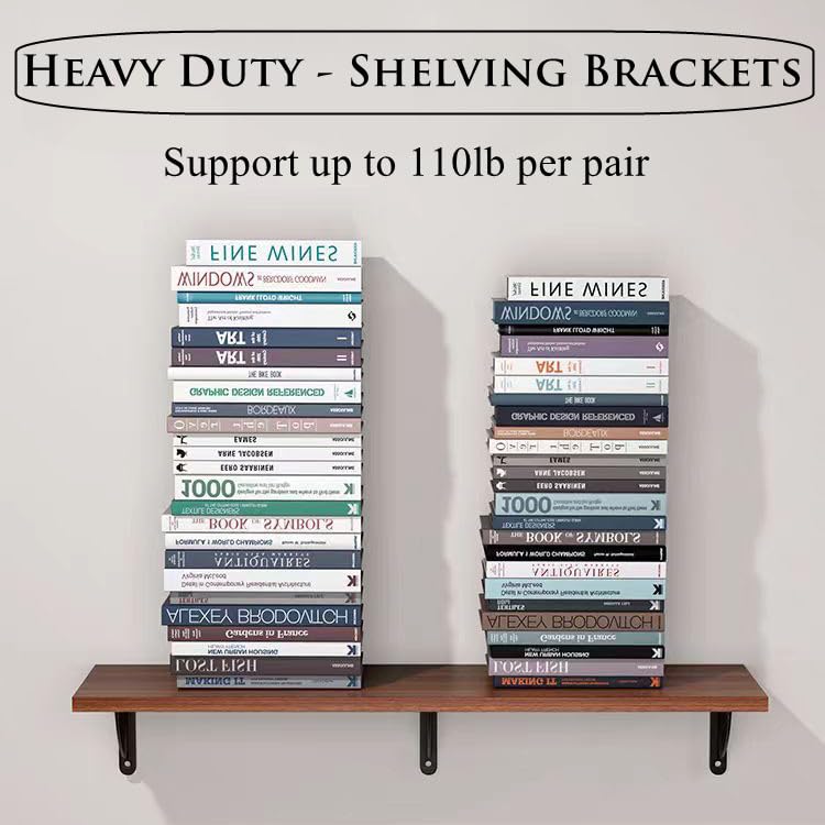 Z Metnal Small Decorative Shelf Brackets, 6 inch Metal Shelves Bracket, Wall Decor - Image 4