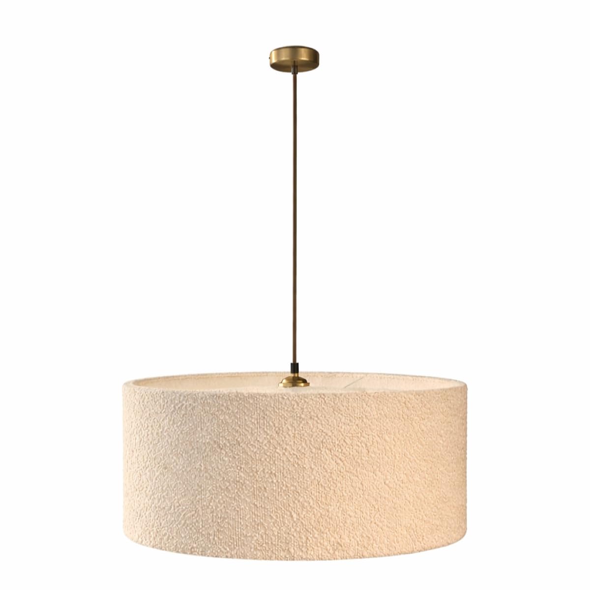 CGC Lighting Modern 45cm Drum Ceiling Lamp Shade Pendant Table Lamp Bedroom Dining Room Lounge (Petra Brown 45cm) — image 1