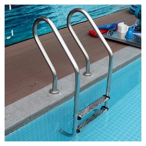 Escalera para piscina de acero inoxidable 2 niveles miniatura 1