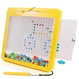 Magnetic Drawing Board Travel Games: Montessori Magnetic Dots Board Travel Toys for Kids Ages 3-5 Do
