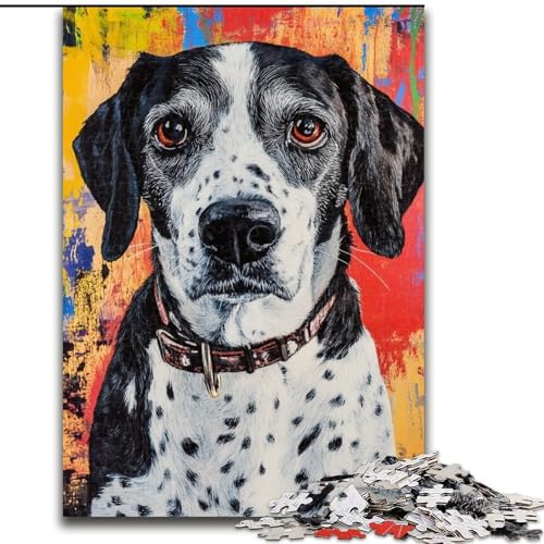 Puzzles für Teenager Pointer-Hunde-Puzzles 1000 Teile für Erwachsene künstlerische Wanddekoration und Geburtstagsgeschenkidee für Freunde Home Office (26x38cm)