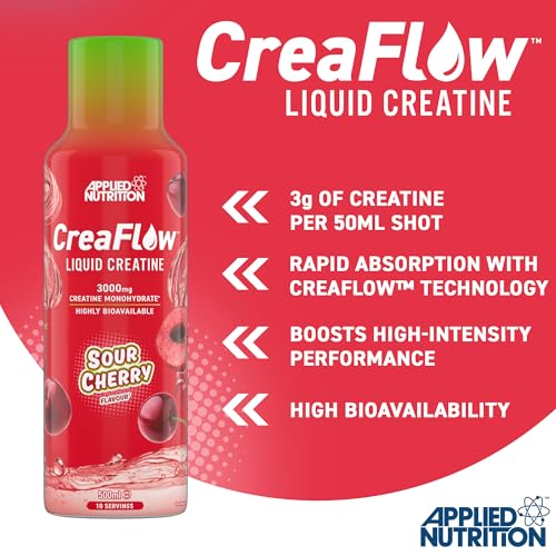 Applied Nutrition CreaFlow™ Liquid 3000mg Creatine per Serving Pre-Mixed for High Absorption & Performance Creatine Monohydrate Powder Alternative Enhanced Strength & Muscle Growth 500ml (10 Servings)