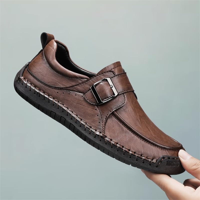 Loafers Casual for Men Shoes Leather Shoe Mens Driving Men's Boat Dress White Black Brown Size Male Handmade4