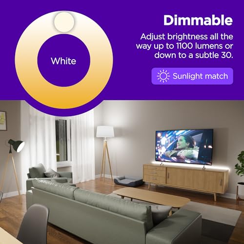 image for Roku Smart Light Bulbs (Color, 2-Pack) - Dimmable A19 Color Lightbulbs