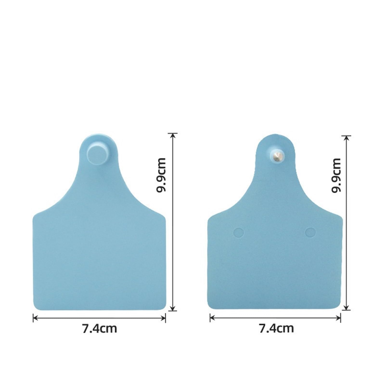 Set di 50/100 marcatori per orecchie con doppia marcatura per bovini, fattoria di animali sigillati, identificativi veterinari, cervi e cavalli, per la fattoria (blu, 50 set)