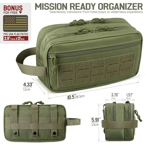 Toiletry Bag for Men, Tactical Dopp Kit Military Hygiene Bag Mens Toiletry Travel Bag MOLLE EDC Pouch Small Toiltries Travel Bathroom Shaving Kit Shower Bags2