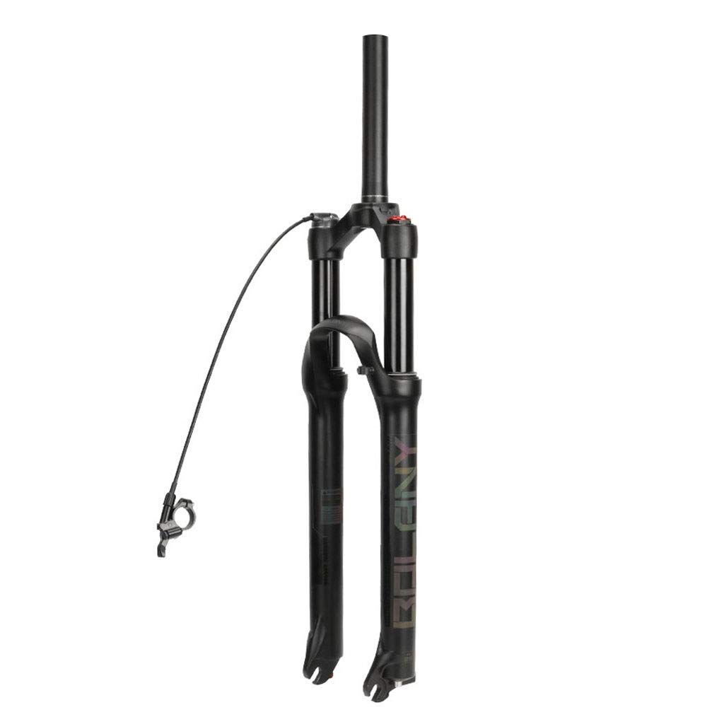 WIQUYBML Remote Lockout Suspension Fork 26" 27.5" 29" MTB Bike Black Magnesium Alloy Front Forks Travel: 120mm