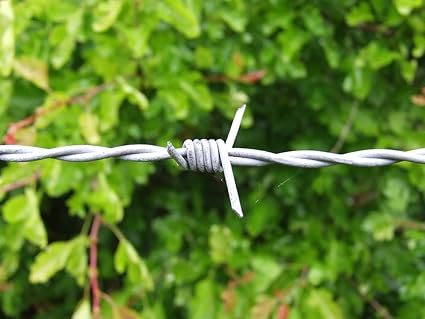 SURYODAY Barbed Wire for Fencing in 1500 FEET Lenght for Fence, Poles, Trees, Antennae, Wire with Hooks(Kanta Taar) IN 13 GAUGE (50 KG) (1500 FEET)