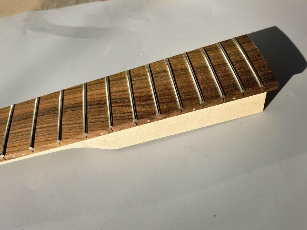 Manico for chitarra baritona a 22 tasti, tastiera in palissandro acero da 30 pollici, senza testa a paletta intarsiata