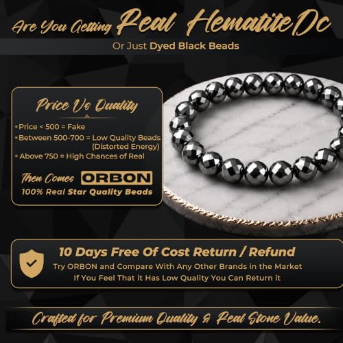 Image of ORBON Certified Natural Crystal Stone Bracelet for Men & Women | Powerful Gemstone Bracelet | Real Certified Stones with Authenticity Certificate & Activation Card