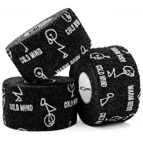 WARM BODY COLD MIND Lifting Thumb Tape for Weightlifting |1.5 x 20.6ft| - Hook Grip Tape for Gym Powerlifting Deadlift Weight Lifting Athletic Finger Wrap