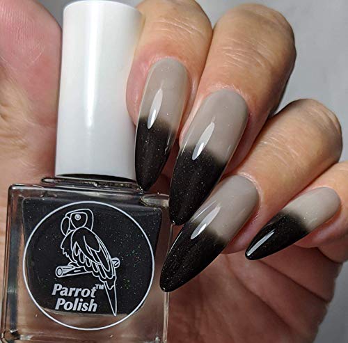 Parrot Polish Black Magic Thermal Nail Polish - Black/Grey #TOP4