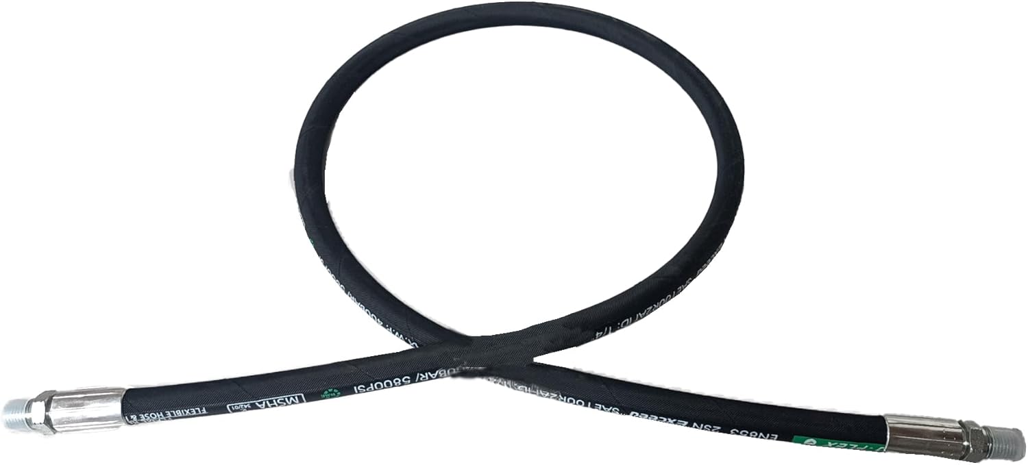 Generic HaiChi 15611-12-12 Hydraulic Hose Swivel Assembly 3/4” Hydraulic Hose 36” Long，3118 psi-US, Black