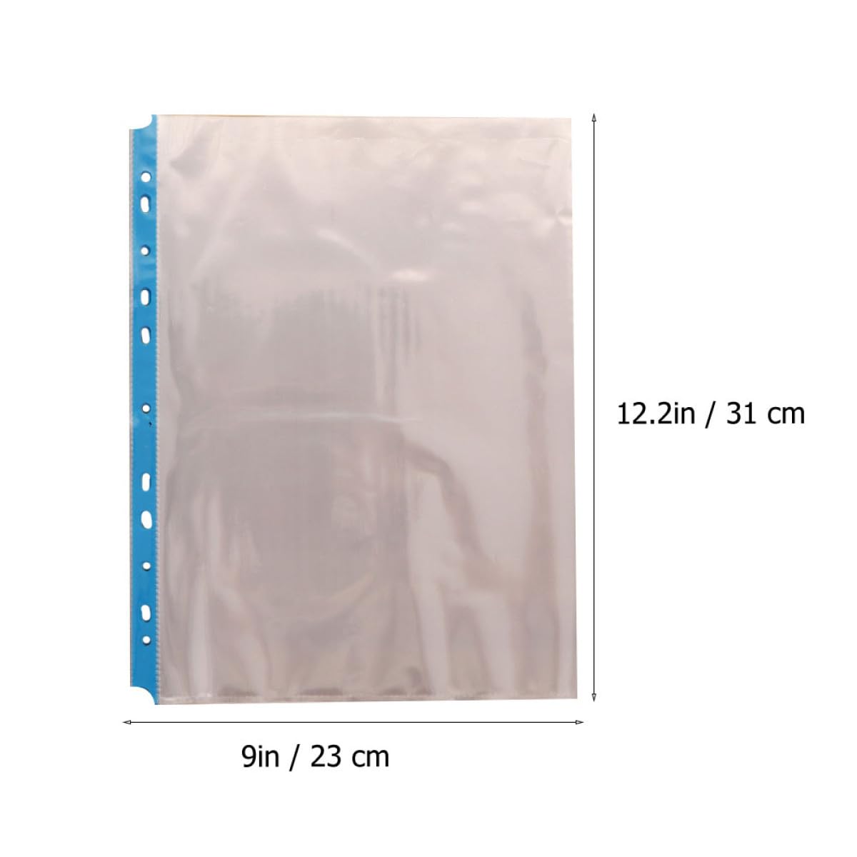 SEWACC Protège-feuilles Transparents A4 pour Classeur 11 Trous, Lot de 100 Pochettes en Pp, Protection Documents pour École et Travail